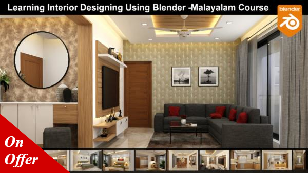 Learning Interior Designing Using Blender - Malayalam Course